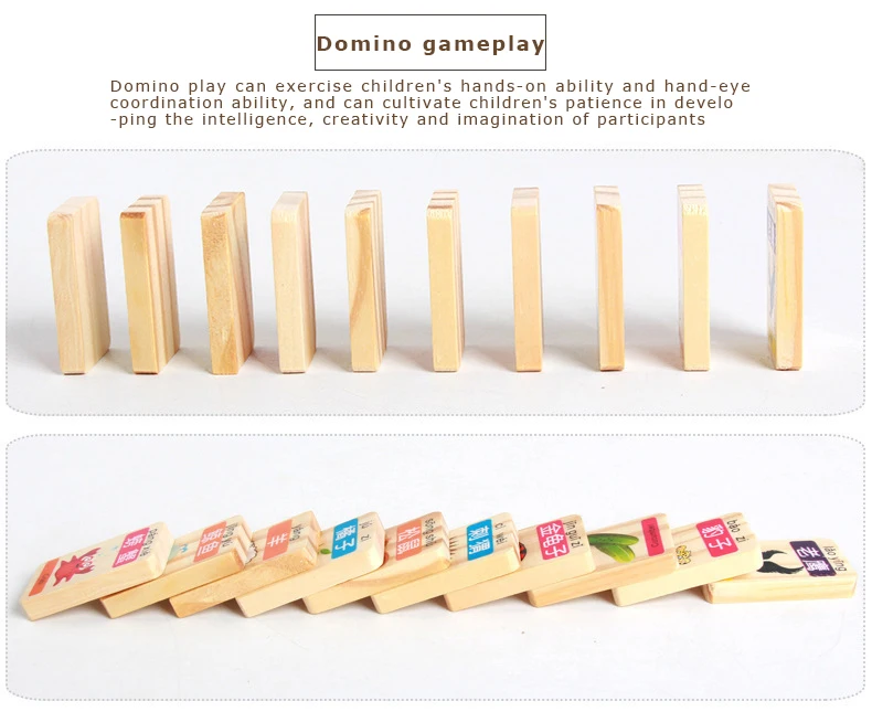 Wooden Puzzle Game cheap Mini Domino Game Set for Kid Block Toys