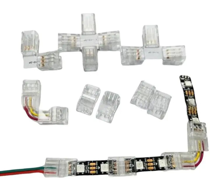 3 Pin LED Strip Connectors Fast Connector Terminal For 10mm Strip Light WS2811 WS2812B LED Strips