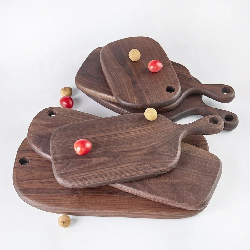 Wholesale Black Walnut Tray Cutting Board Chopping Board Wood Cheese Board Wooden Serving Tray