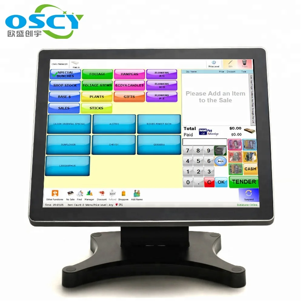 15inchs POS system Windows 10 Pos Terminal Cash Register All In One Pos Systems Restaurant Retail Billing Touch Cashier Machine