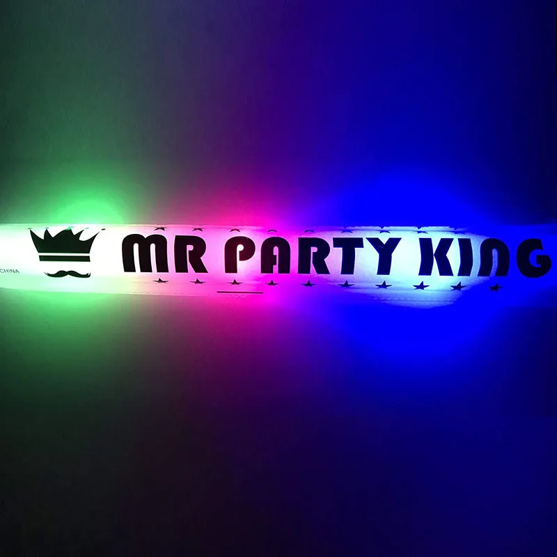 Custom Logo LED Foam Light Up Sticks Bulk Wands with 3 Colorful Flashing for Wedding, Birthday, Concert, Halloween Glow Party