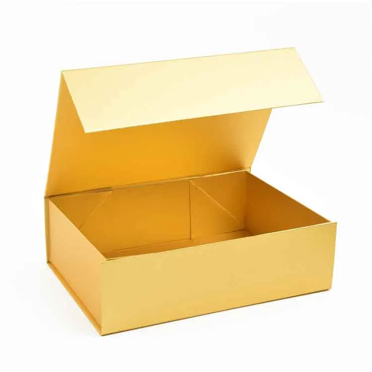 26.6x19.5x8cm luxury printed cosmetic magnetic folding storage paper gift box packaging for magnetic paper foldable gift box