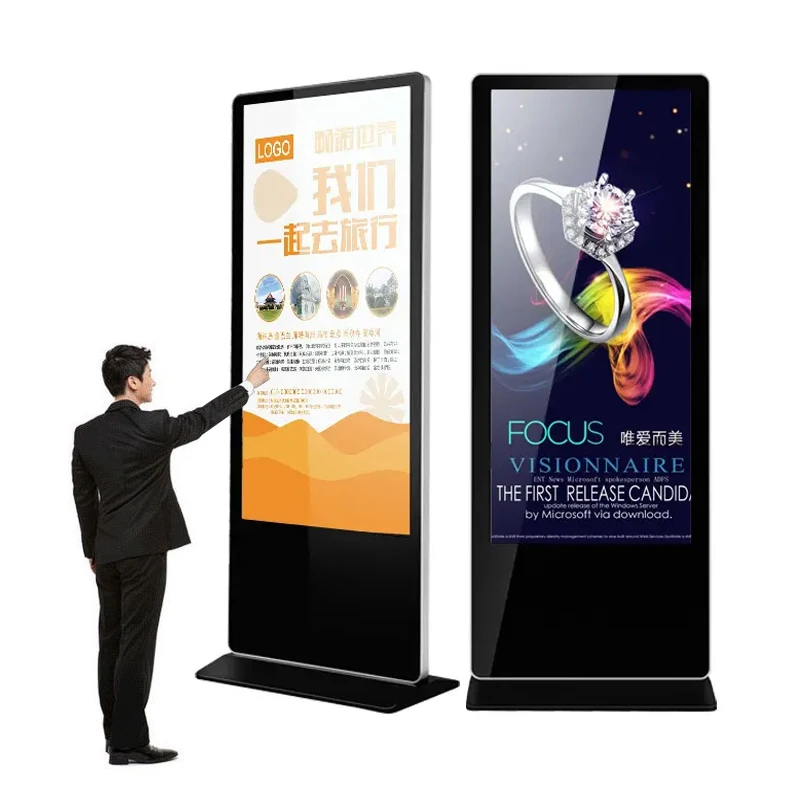 INGSCREEN Digital Signage  Lcd  65 Inch Capacitive  Advertising Horizontal Kiosk  Digital Signage Display Floor Standing  Kiosk