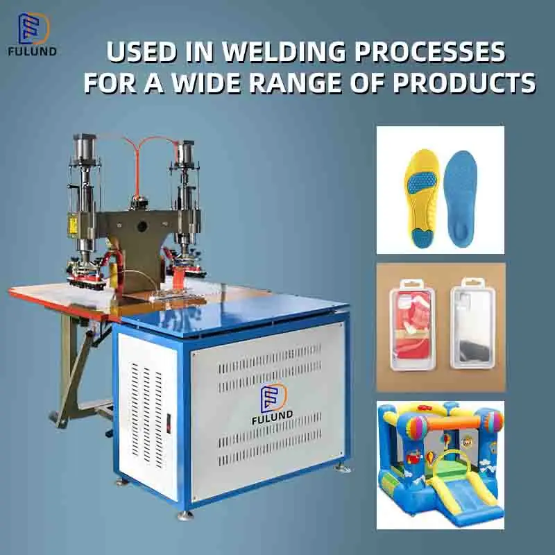 high frequency double heads HF welding leather embossing machine Double pneumatic high frequency machine