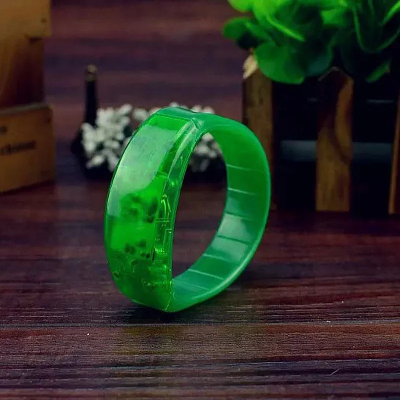 Concerts Hot Selling Flashing Colorful Multi Color Sound Activated LED Wristband 3 Flashing Modes