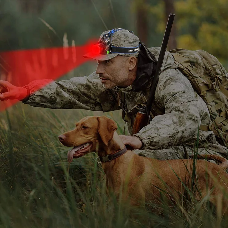 Zoomable LED Hunting Red Light Headlamp