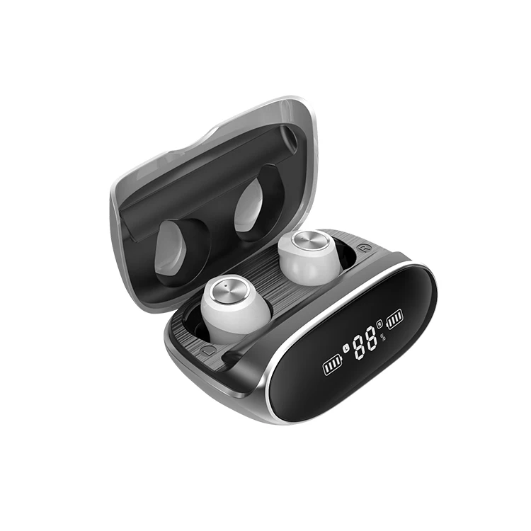 Ergonomic Design Waterproof Earbuds Wireless BT 5.0 In-ear Bass Sports Charging Powerbank