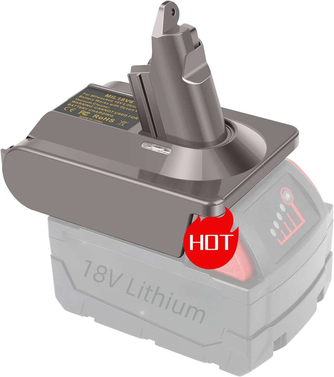 For Milwaukees 18V to Dyson V6 Battery Replacement Series Vacuum Cleaner DC5 adapter for Dyson V6 Battery