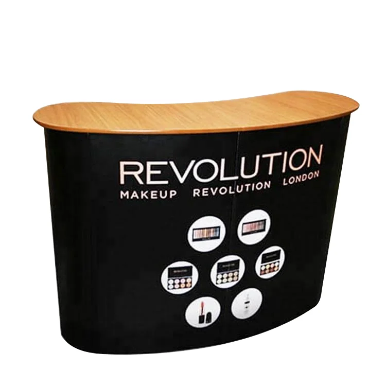 Portable exhibition trade show pop up advertising promo table counter display