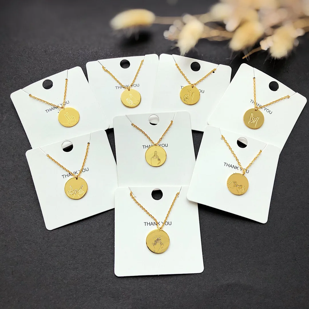 Custom Fashion 18K Gold Plated Necklace Set Pendant Jewelry Hexagon Chain Letter A-Z Initial Stainless Steel Necklaces For Women