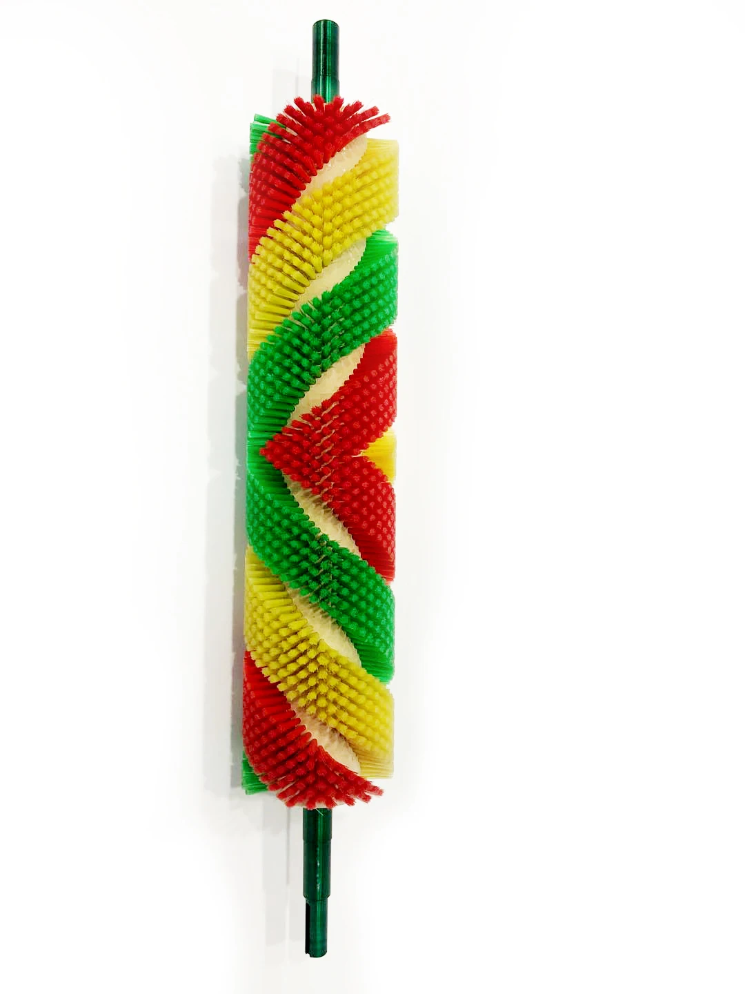 Industrial cylindrical custom spiral vegetable and fruit cleaning roller brush