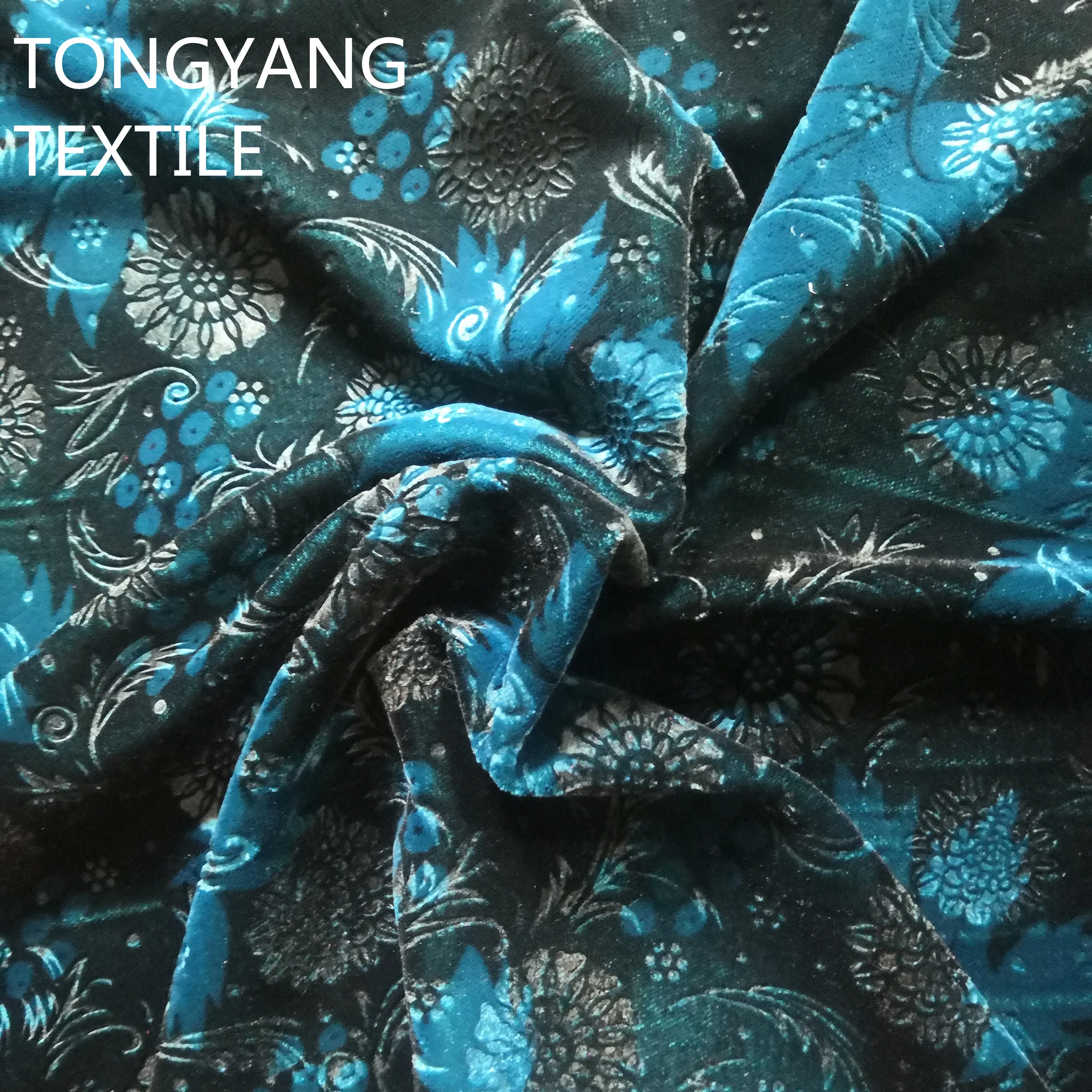 best Two tone velvet 5000 print Embossed micro velvet fabric  high quality