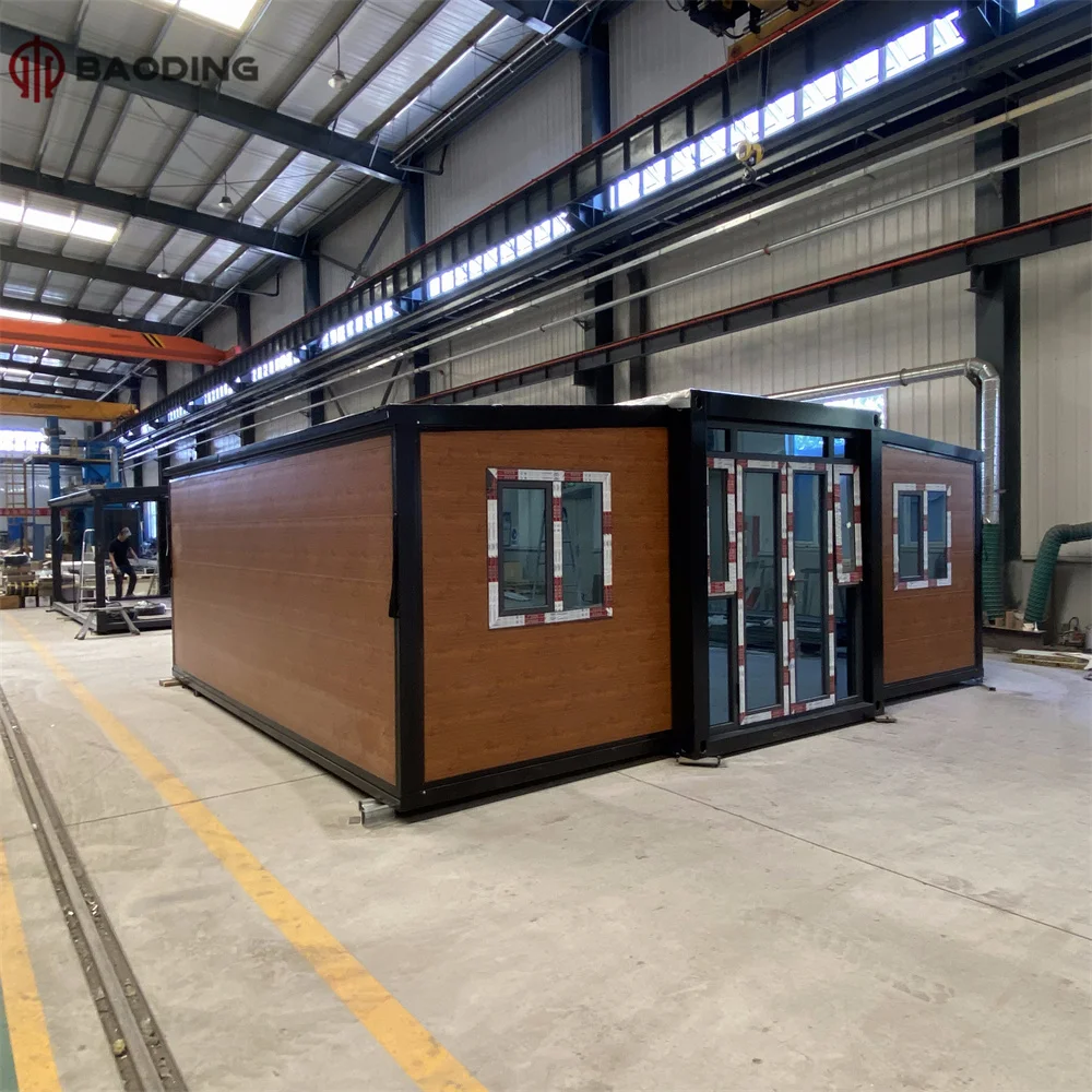 Waiyagn Expandable Modular Container Home with Pool Luxury Foldable Collapsible Container Guest House with Roof Terrace