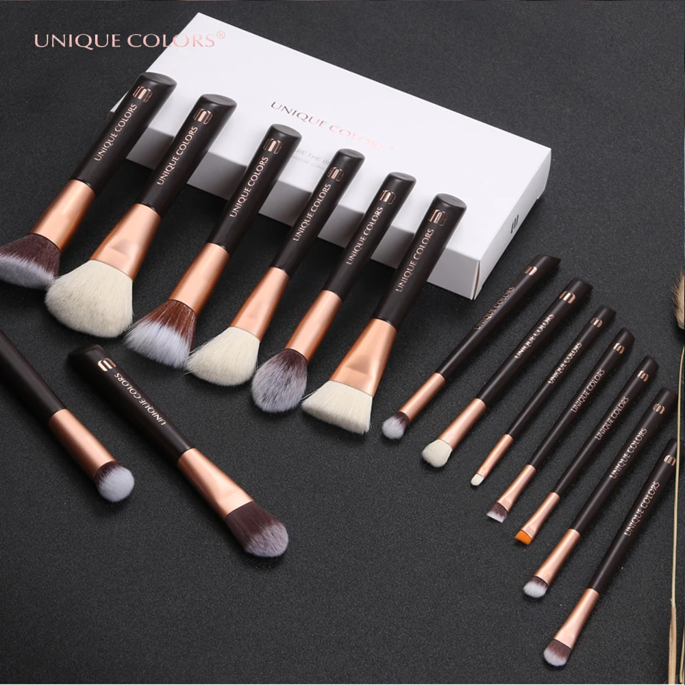 High Quality customized Luxury Rose Gold Makeup Brush foundation Double Ended Makeup Brush