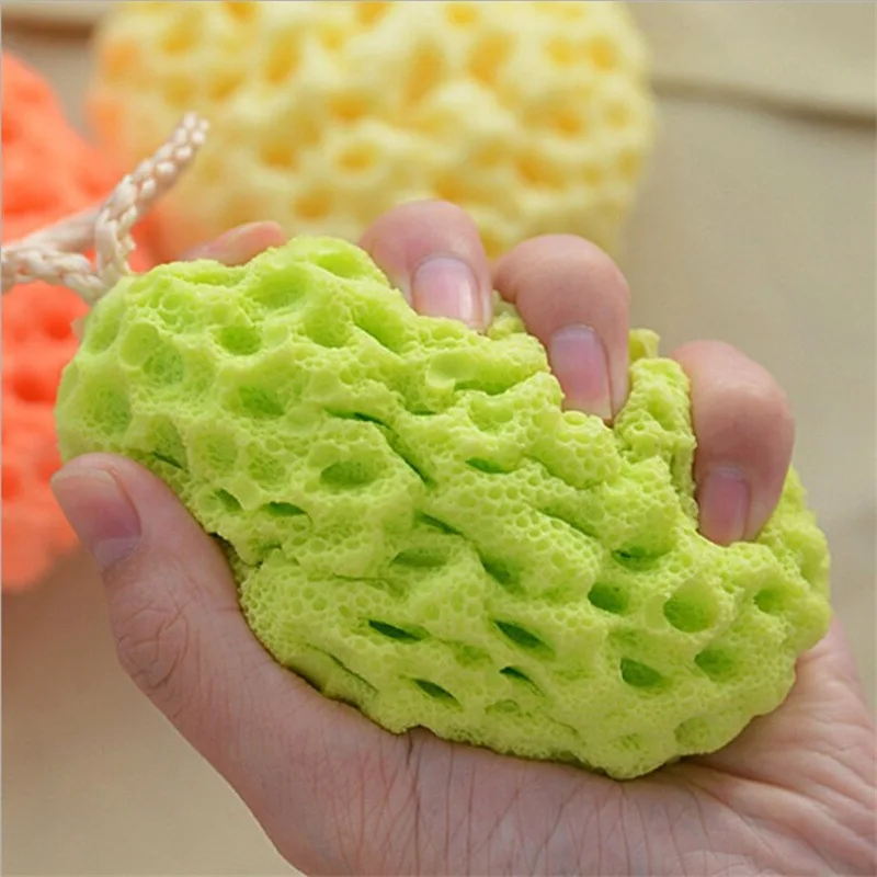 FEIYAN Spa Body Cleansing Honeycomb Exfoliating Body Dead Skin Remover Bath Sponge Exfoliator Scrubber For Kids Men Women