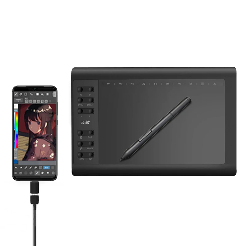 
Professional Drawing Hand Writing Tablet Pad Electronic USB Digital Graphic Tablets 