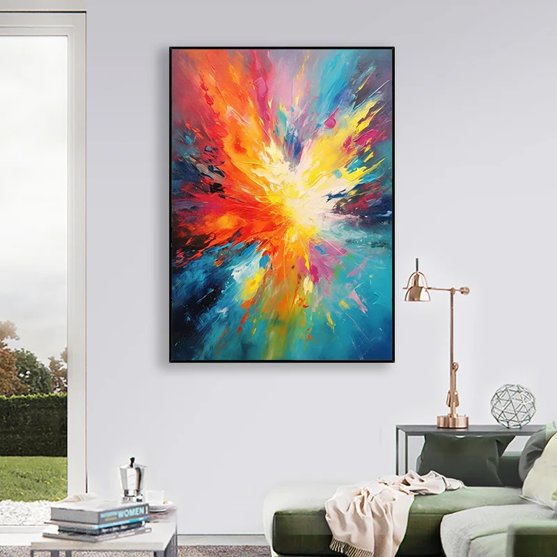 Original abstract hand painting modern designer