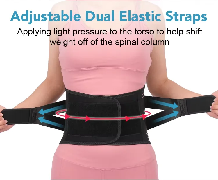 Factory Plus large size neoprene grey girdle pull elastic band strong waist brace lumbar support belt for men women