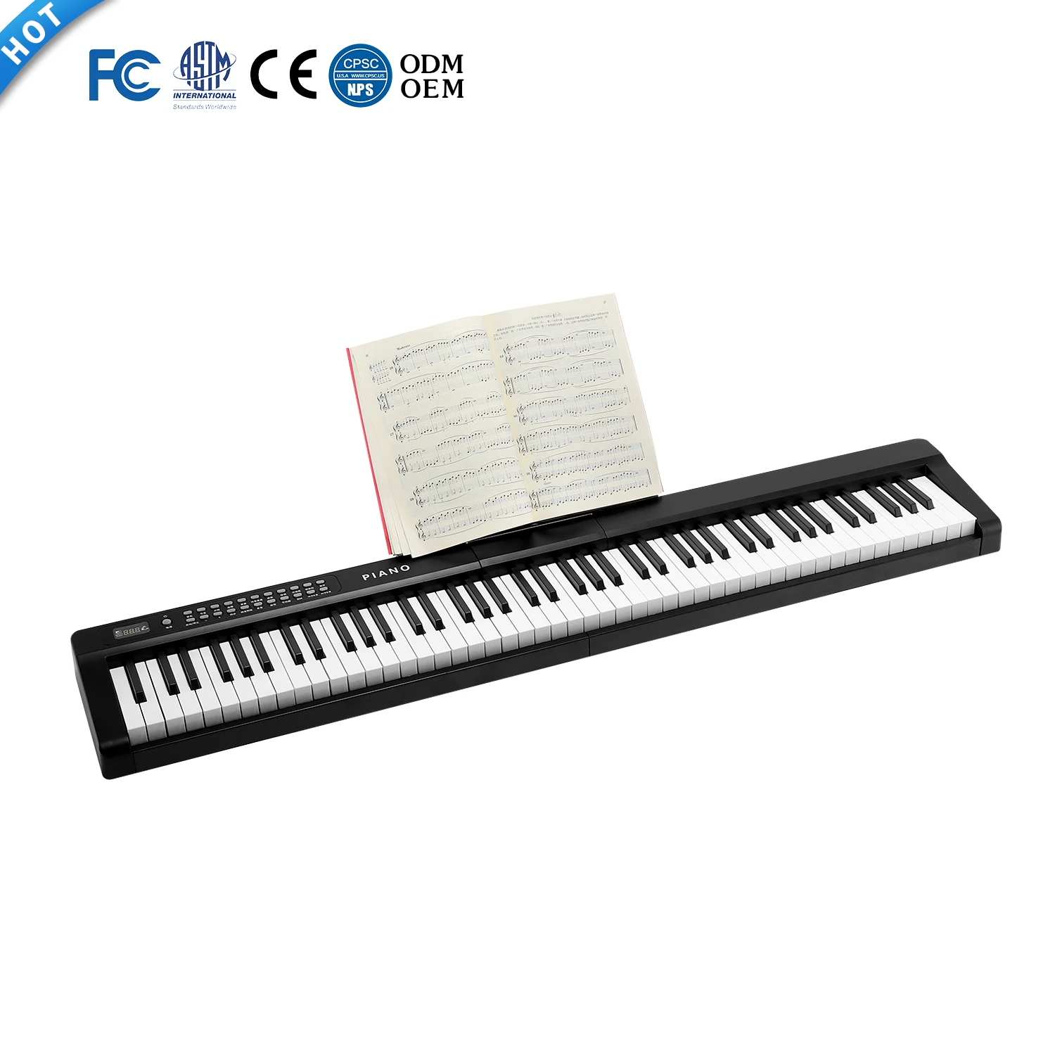 ABS Recorder Music Instrument 88 Weighted Piano Keys USB-MIDI APP MIDI Digital Piano Controller Synthesizer for Dealer