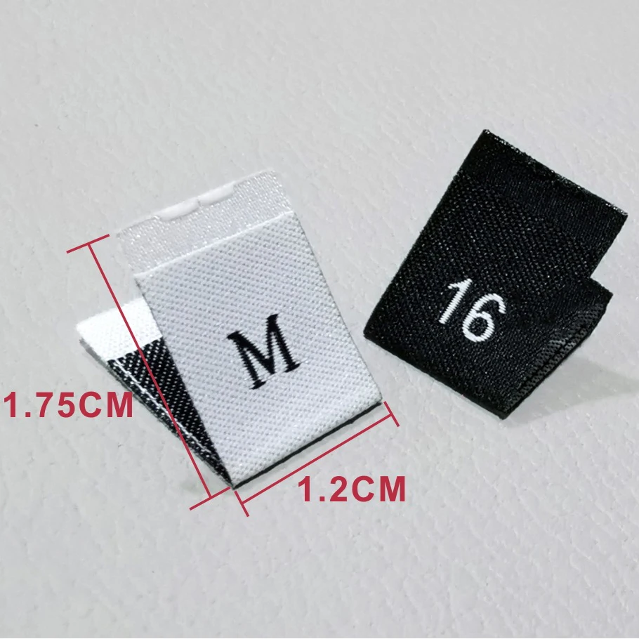 Digital Woven Label Clothing Size Labels Woven Neck Label For Clothing