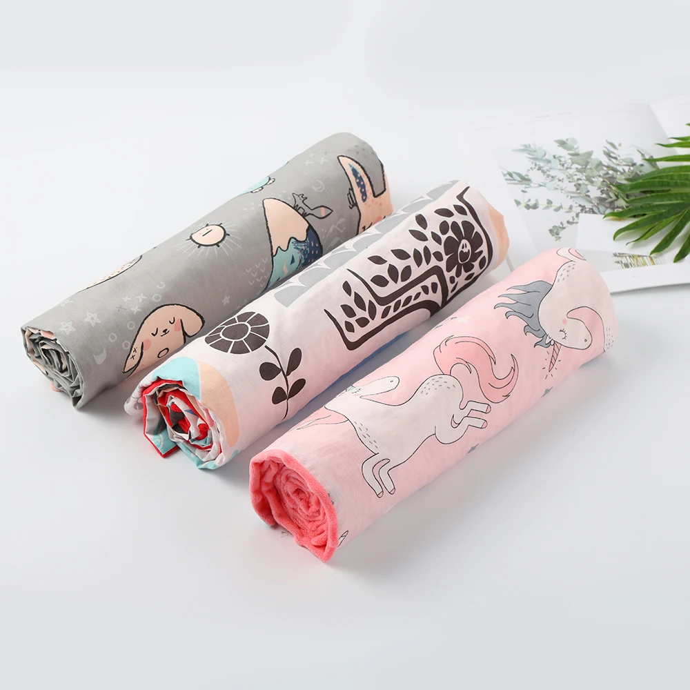 Baby Blankets Soft Cotton Baby Blanket Muslin Swaddle infant newborn Wrap  Cloth elastic bath Towel hot sell in amazon
