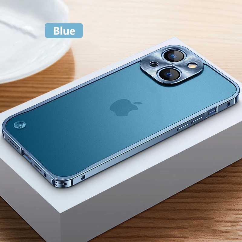 SUPER Metallic Feeling Aluminum Alloy Metal Frosted Shockproof Luxury Phone Case Cover for iPhone 12 13 Pro Max