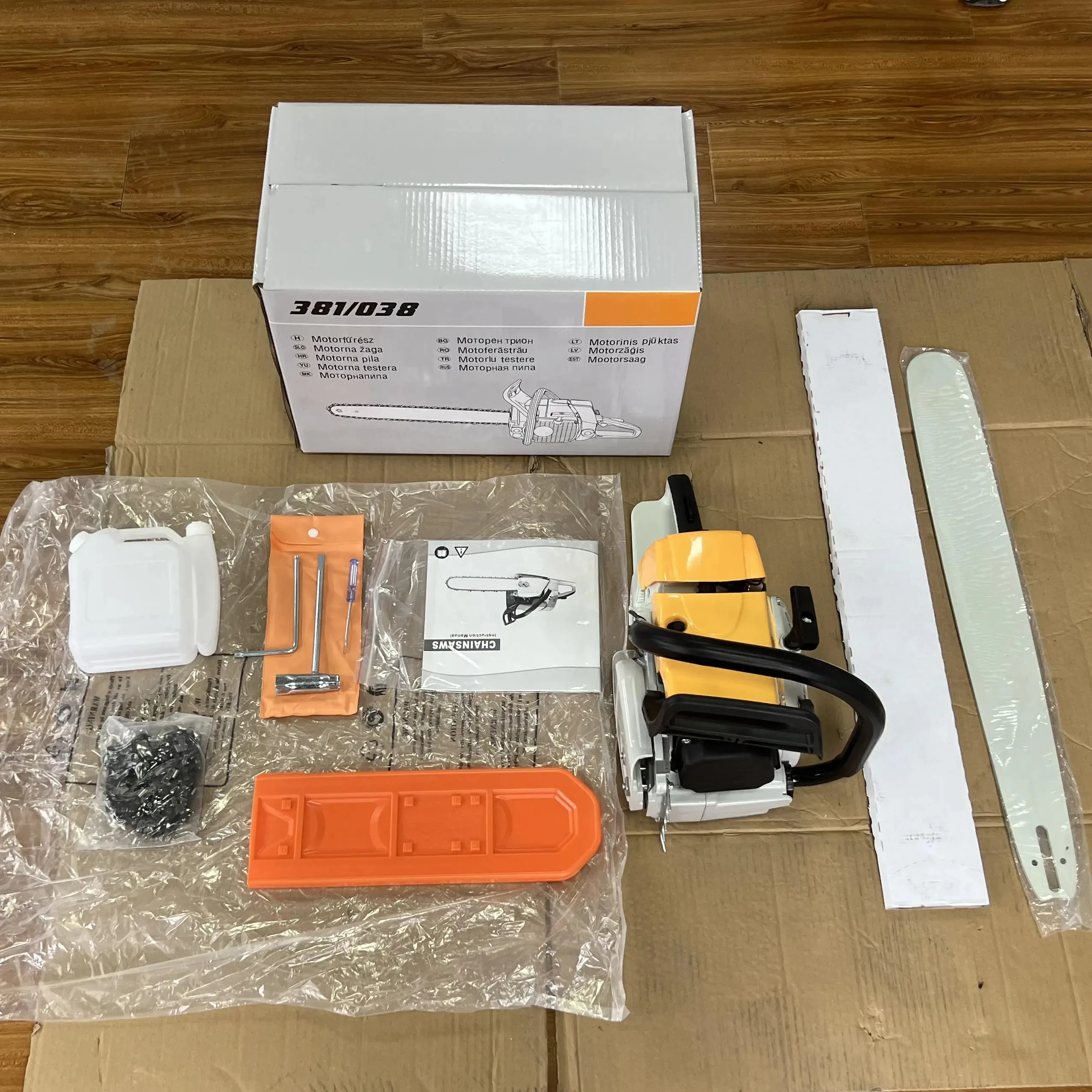 CE Approved Bison 72.2cc 72cc 2 Stroke Ms381 380 382 German Oregon Chain Gasoline Chainsaw Motosierra Petrol Chainsaw