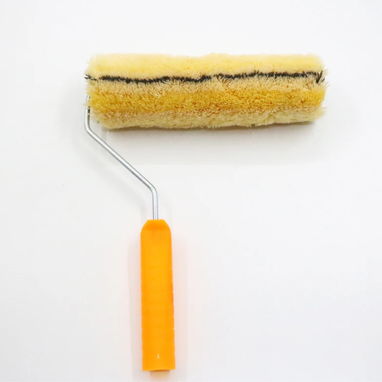 Tiger Stripes DIY Paint Roller Brush Long Hair Three Kind Handles Cotton Thread Acrylic Material Industrial OEM Customization