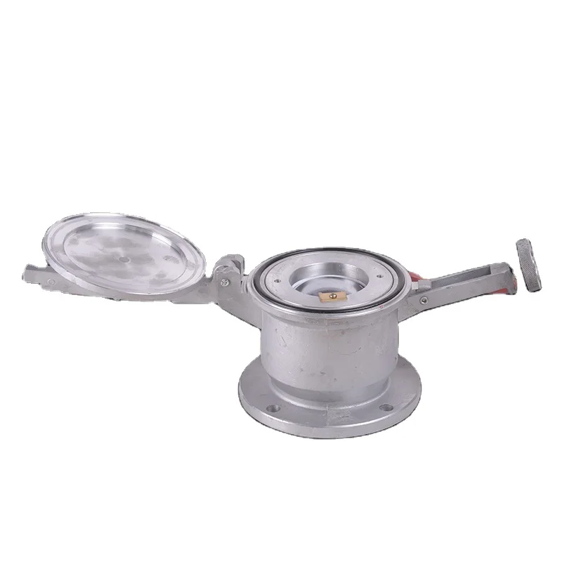 Rotary measuring hole oil depot fittings measuring oil hole ball valve anti-theft with lock full aluminum oil tank volume