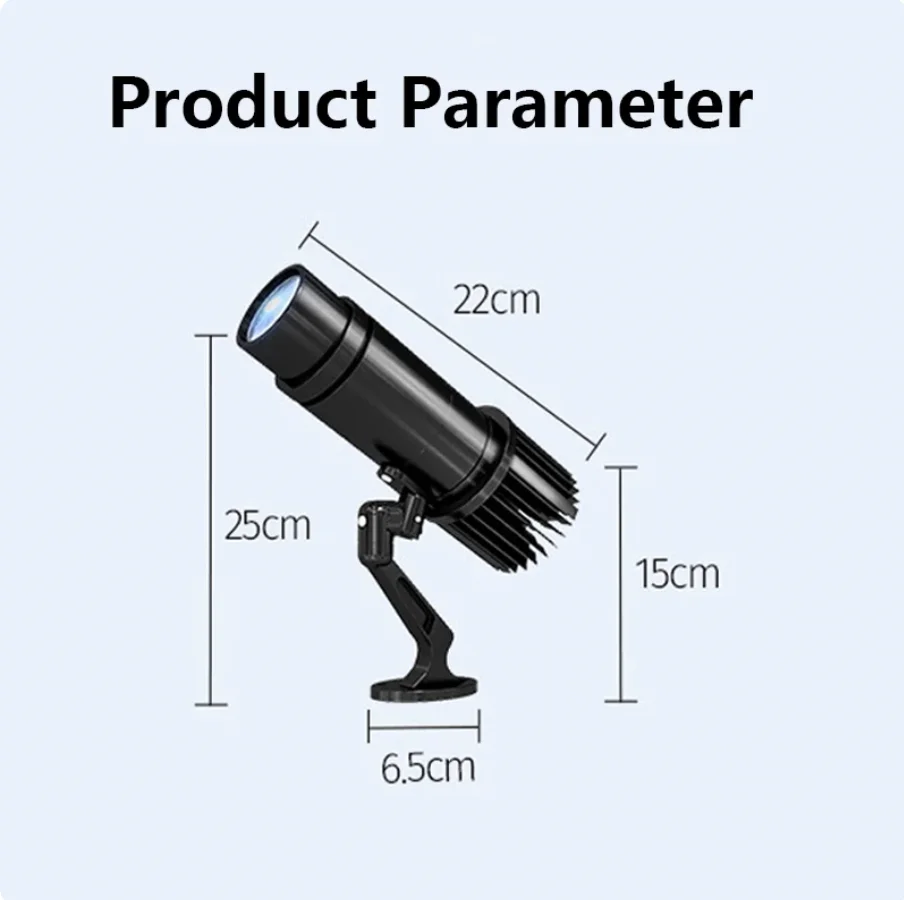 Waterproof Static Gobo Advertising Light Building Wall Projection 15W Logo Floor Projector