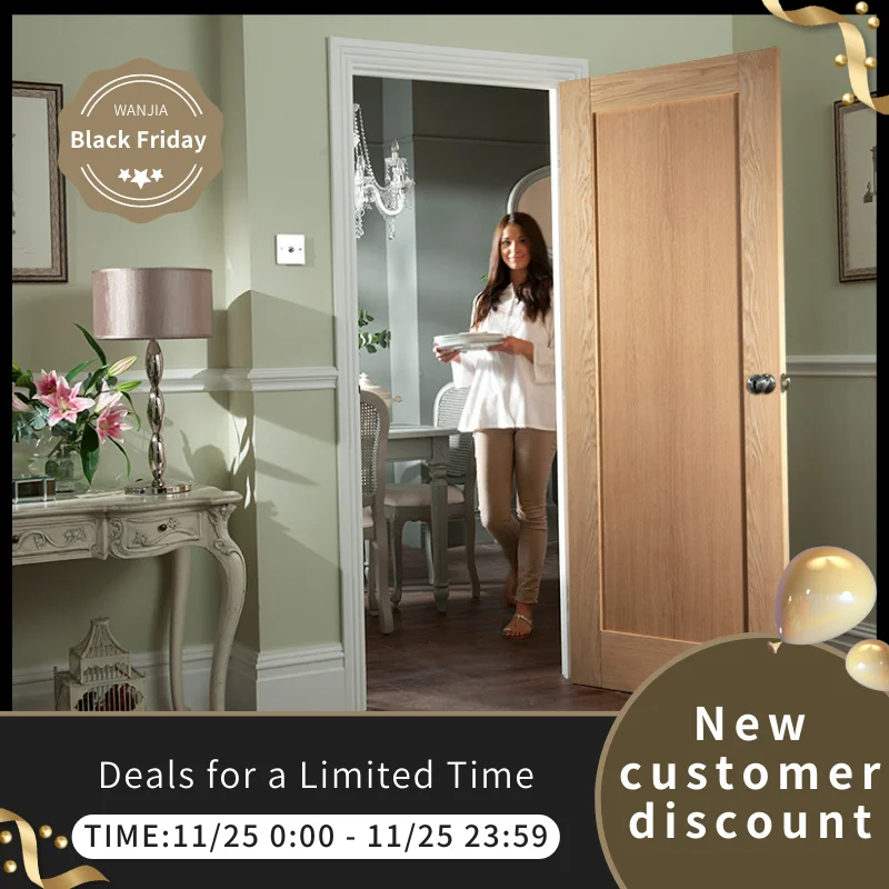 Лидер продаж, популярный дизайн, обслуживание Oem, современная дверь для дома, твердые межкомнатные входные двери, деревянная дверь