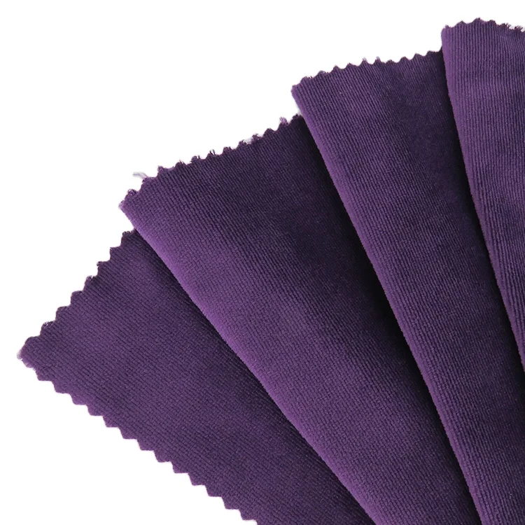Good Quality Knitting 100%Polyester Velvet Stretch Fabric Online For Winter Dress