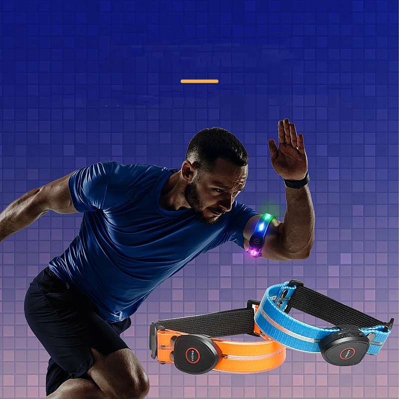 High Quality USB Rechargeable LED Glow Arm Band Flash Safety Light Armband For Joying