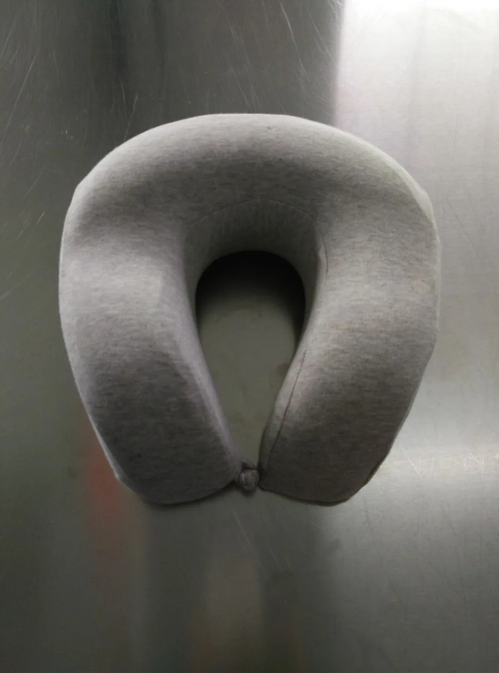 Personalized travel neck pillow with logo pocket and button