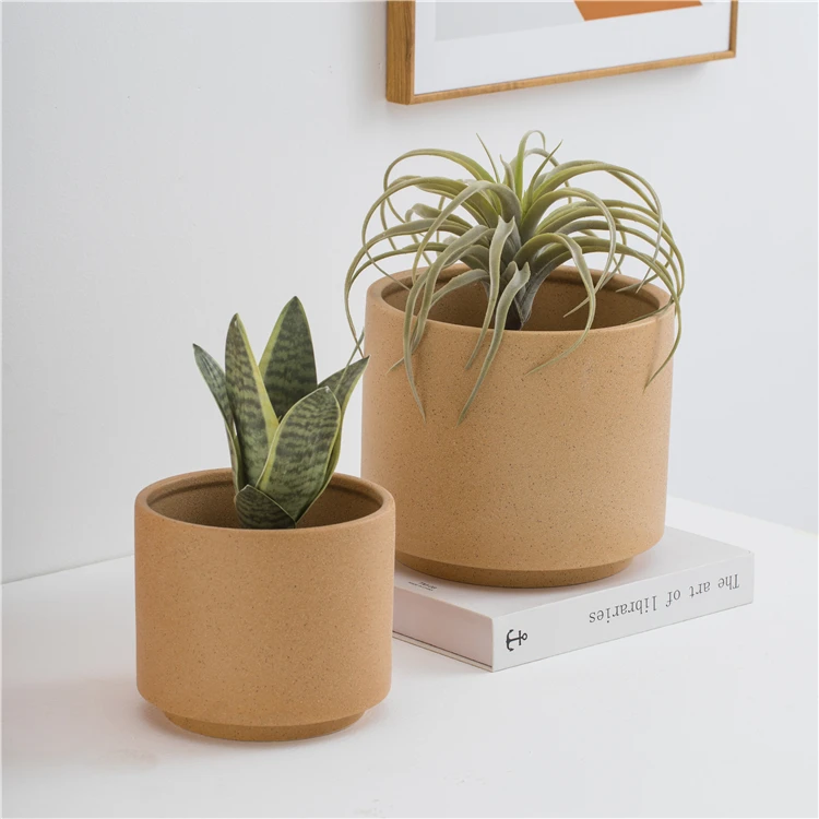 Wholesale matte colored modern nordic style home decor indoor large floor ceramic succulent planter plant flower pot in bulk