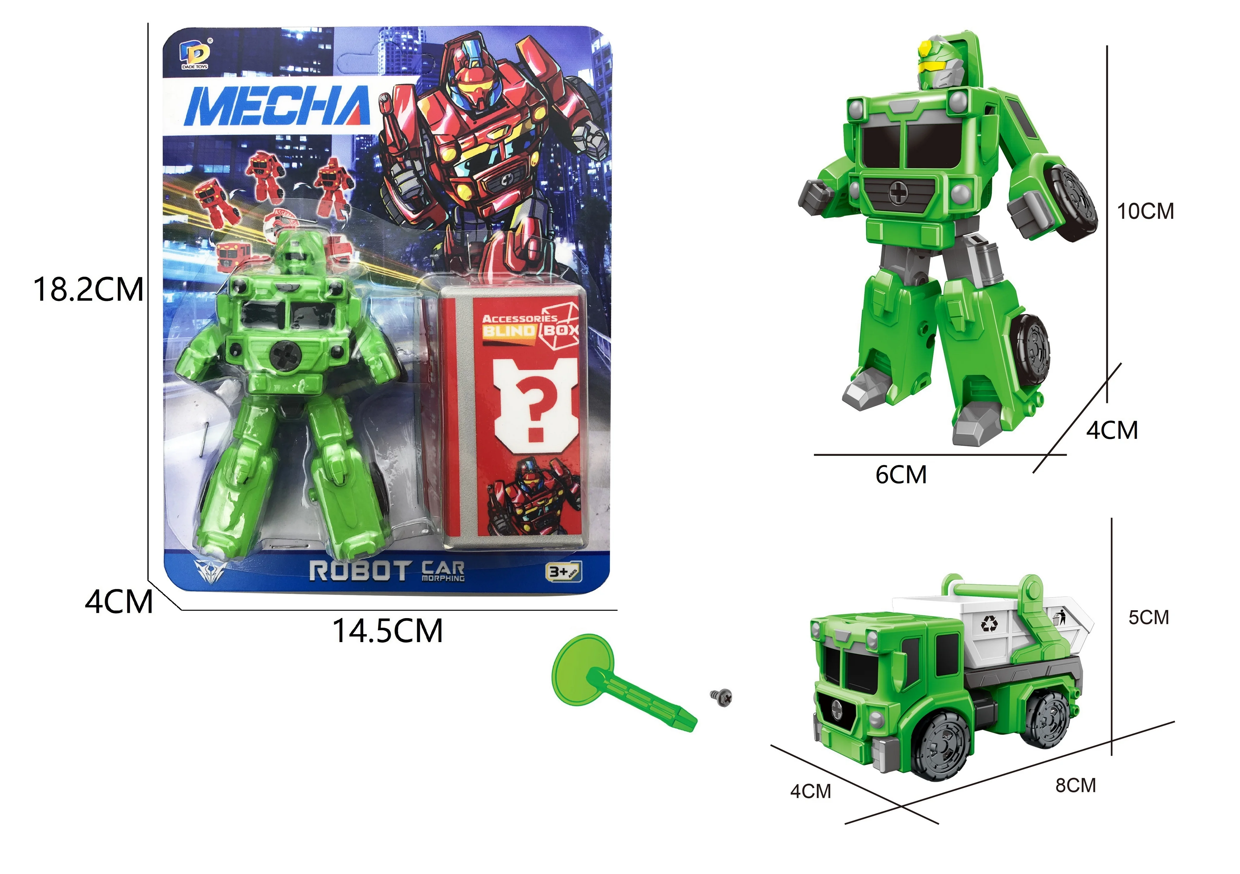 Hot Sale High Quality Transformation Robot For Children 2 in 1 Deformation Robot Educational Diy Robot Deformable Car Transform