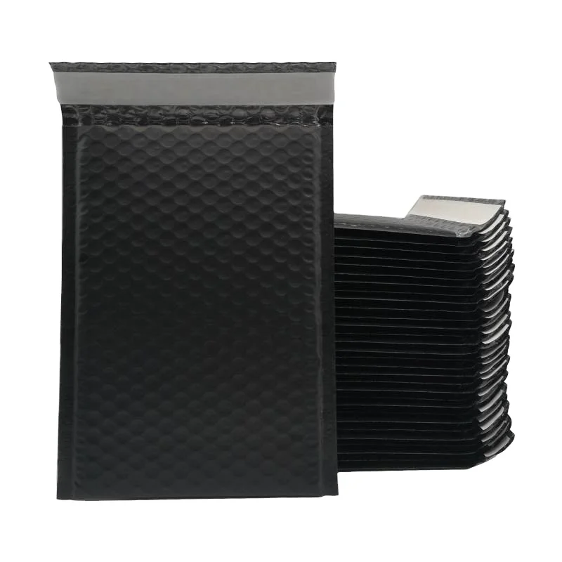 Custom color plastic mailer matt black poly bubble mailer In stock padded envelope mailing bag