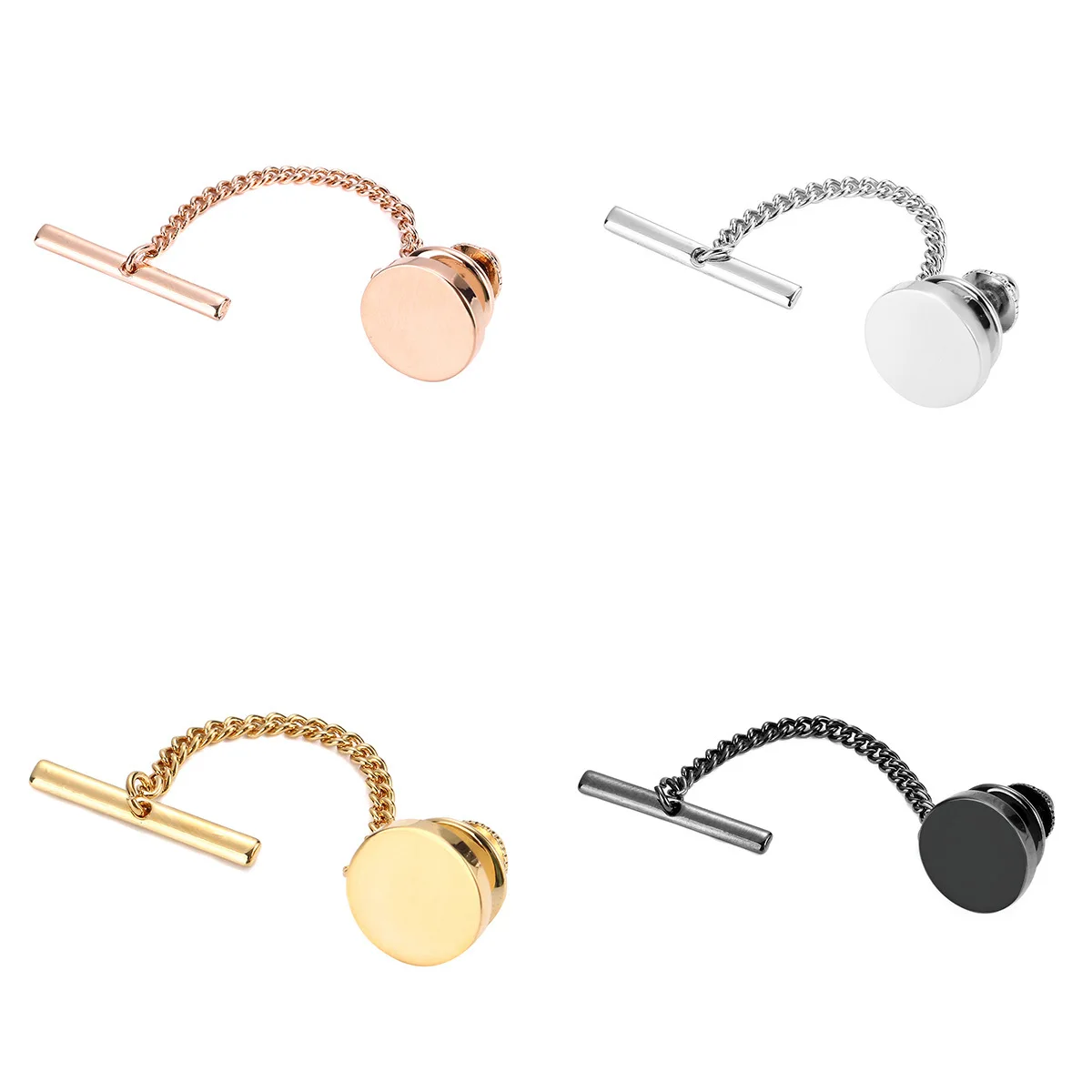 Blank Silver Gun Gold Cufflinks Custom Logo Mens Cufflinks Set And Ttie Cufflinks For Men Wedding