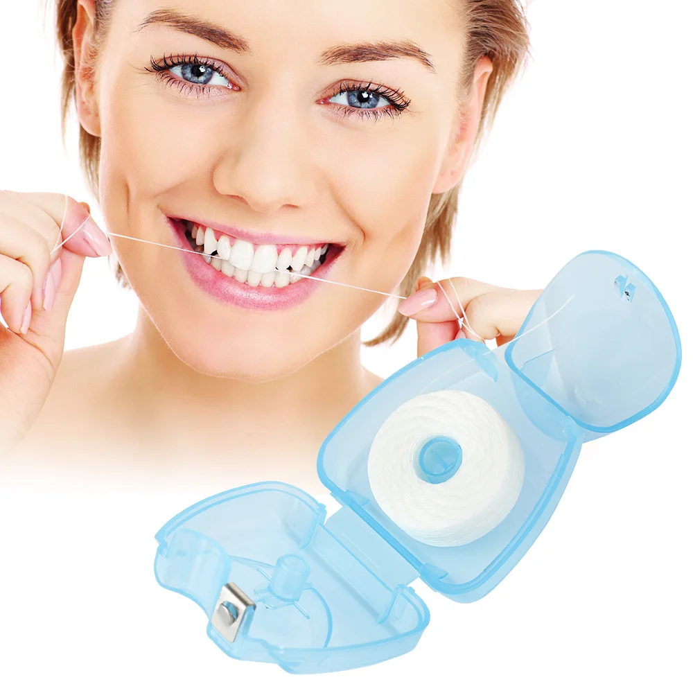 50m Oral Care Teeth Cleaning Dental Floss Dispenser Portable Mint Dental Floss