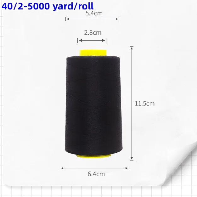 High Quality Wholesale Factory 40/2 50/2 Tailoring Threads 100% Spun Polyester Yarn Sewing Thread Set Sewing Machine 3000 Yards