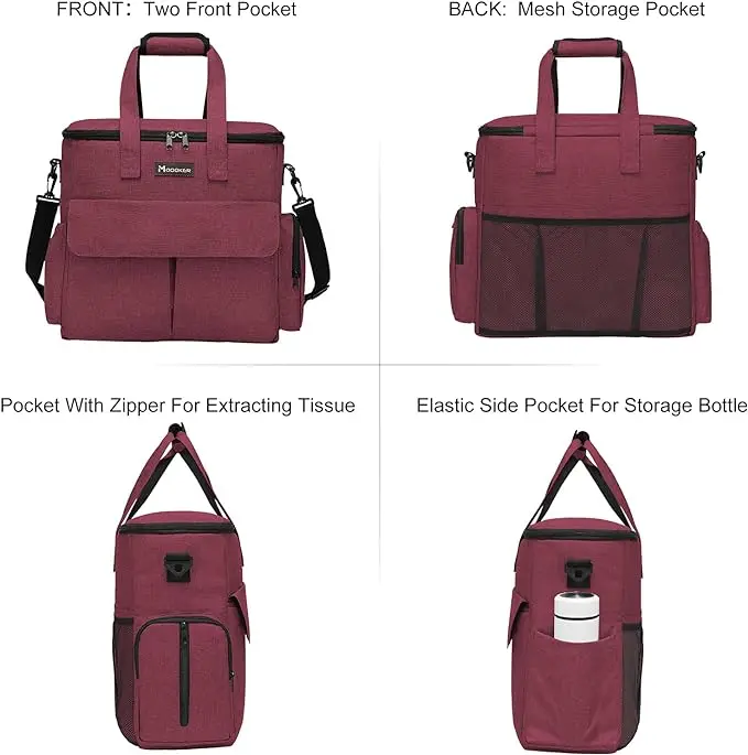 2  Dog Bowls, Multi-Pockets Tote Organizer bag for Dog Supplies, Dog Road Trip Essentials, Weekend CampingPet Travel Backpack