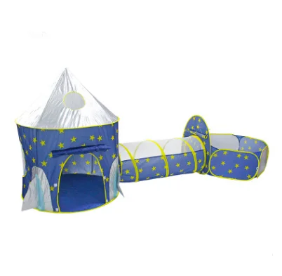 
portable lightweight space capsule children play tent pop up 3pc in 1 set toys castle tent 