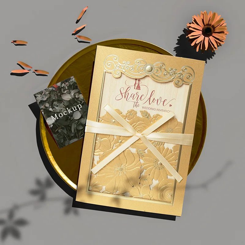 2022 wedding invitation letter China Fashion hot sales invitation card wedding supplies wholesale