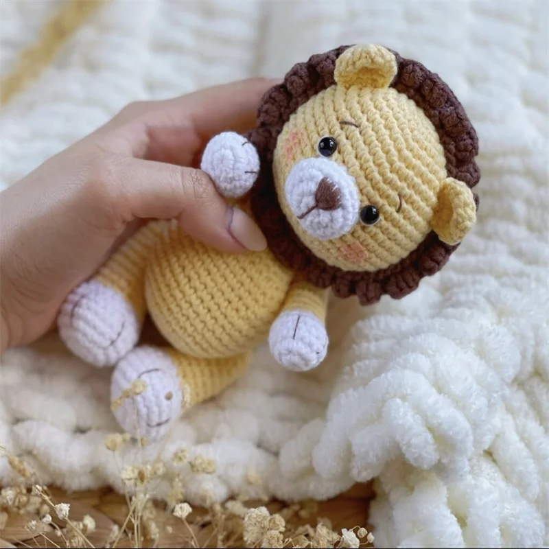 Creative Crochet Magic Zoo Stuffed Toy  Amigurumi Animals Crochet Lory Lion Crochet Lion Dolls