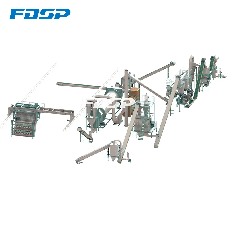 Chicken manure pelleting line supplier fertilizer machinery for chicken fresh manure