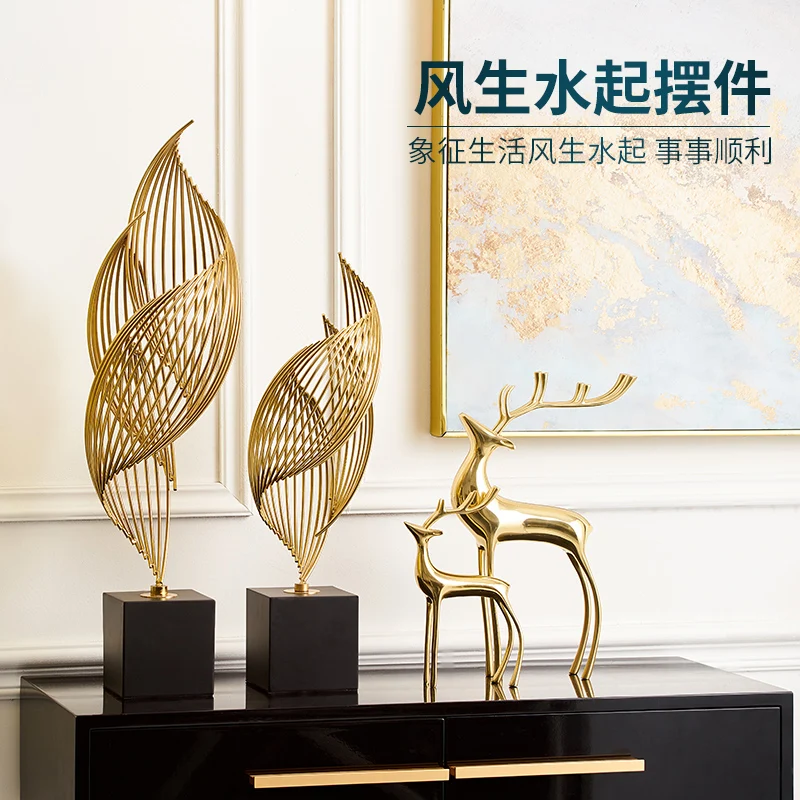 Hot-selling Nordic Luxury Style Office Decoration Modern Iron Art Other Home Decorations
