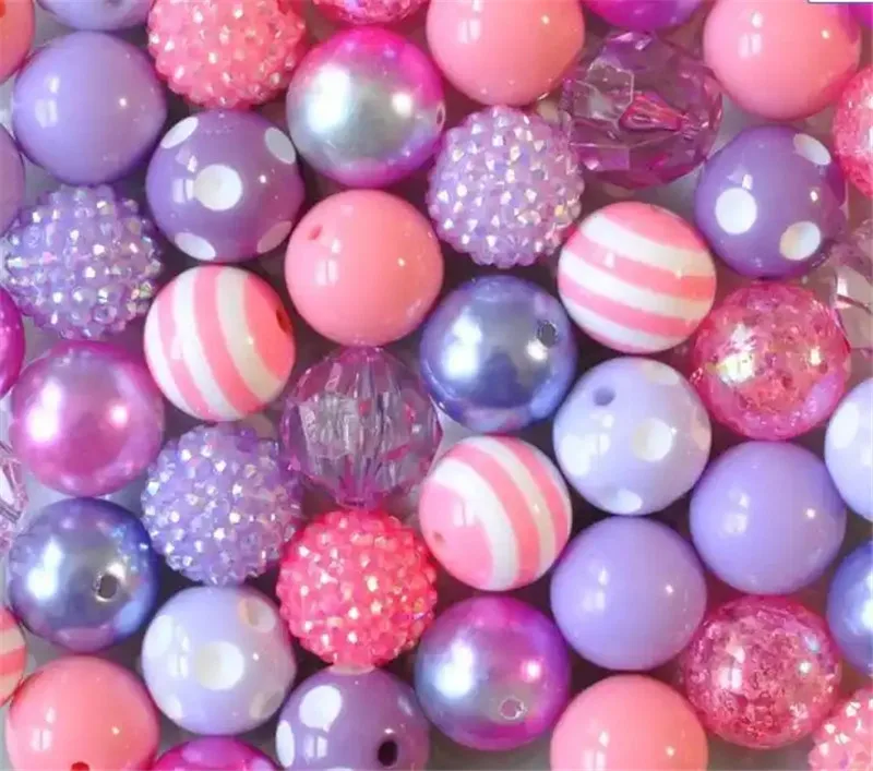 J117 Wholesale 50pcs/bag Chunky Gumball Beads dalmatians style 20mm bubblegum beads mix Loose Beads For Jewelry Making