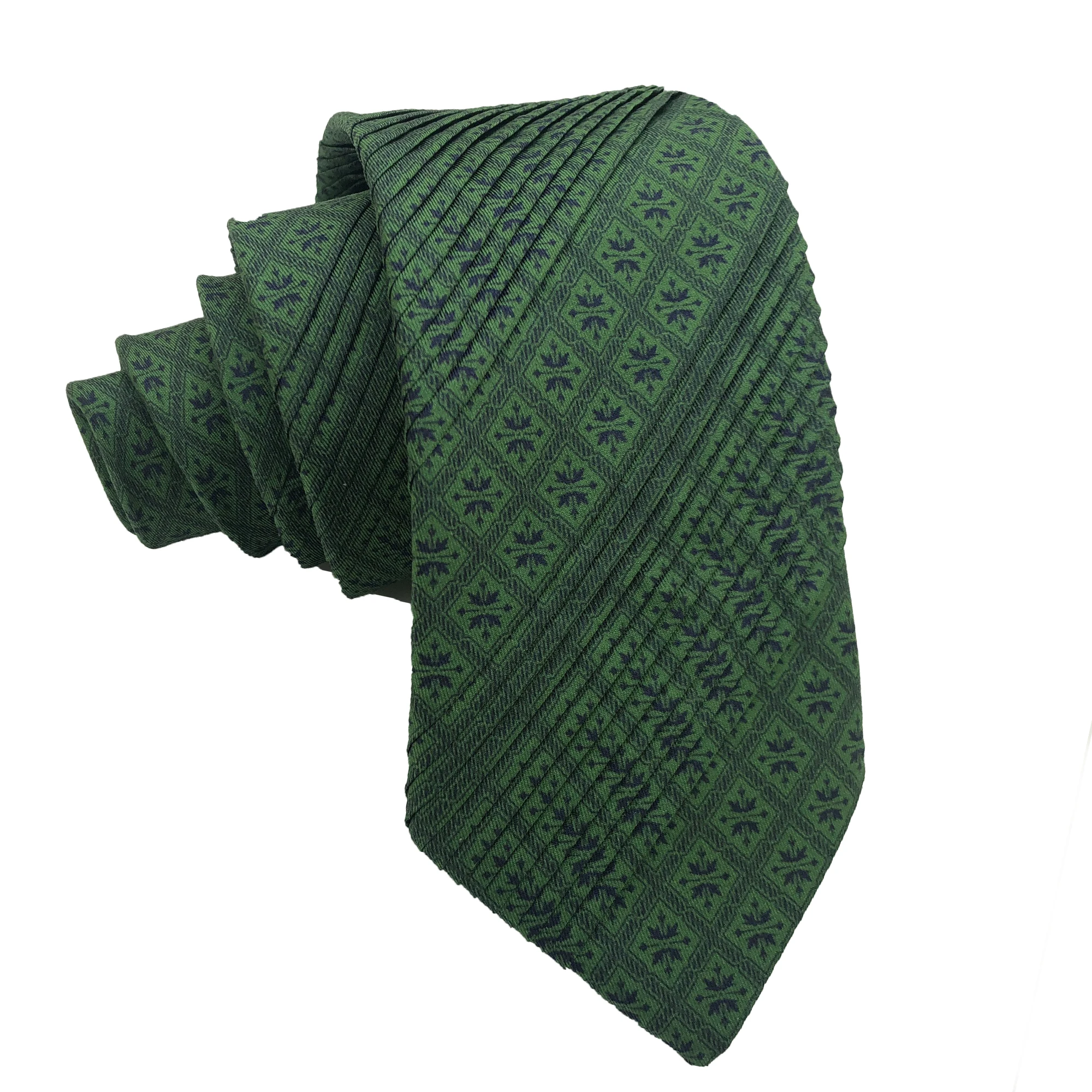 OEM Manufacture 100% Natural Paisley Silk Printed fabric Pleated tie