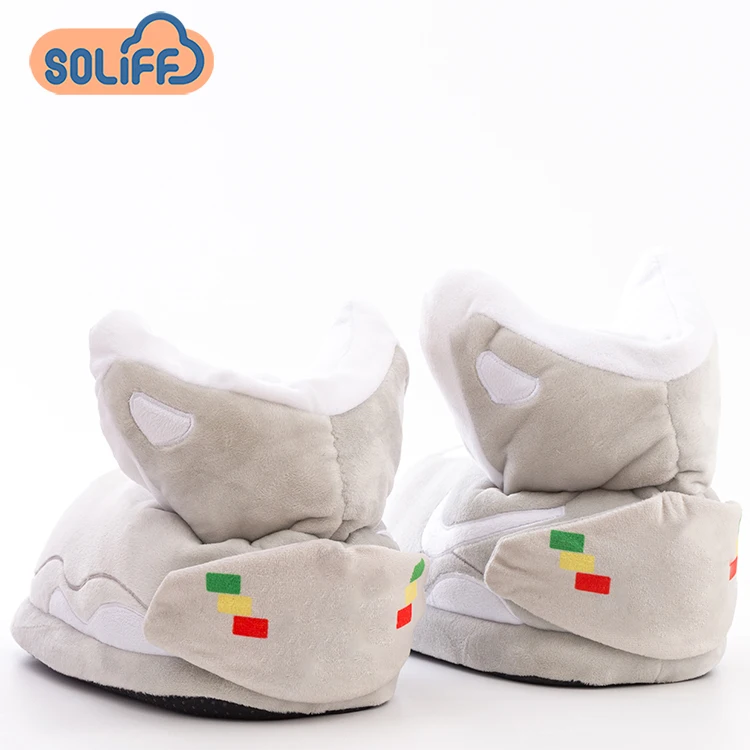 Factory direct custom high quality soft kids adult size plush Slippers indoor shoes