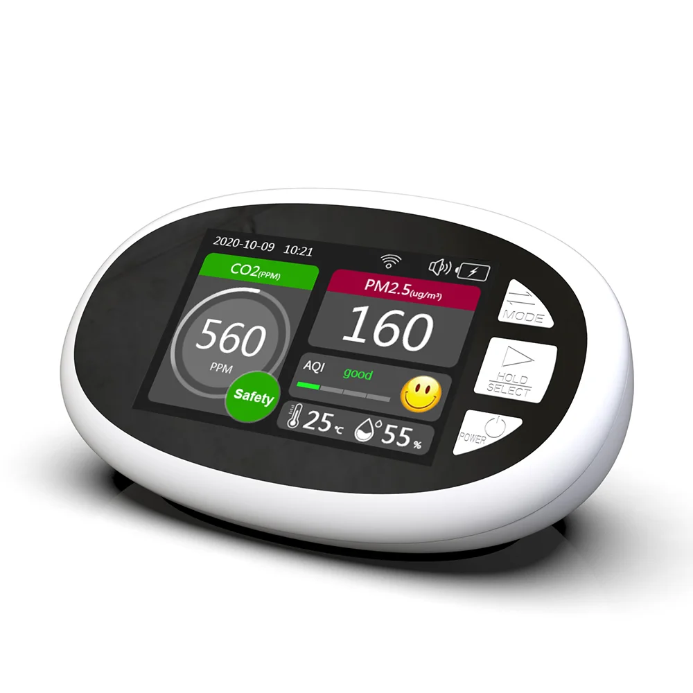 Air Quality Detector Gas Analyzer Carbon Dioxide PM2.5 AQI Temperature Humidity Monitor Gas Quality Detector Tuya WIFi CO2 Meter